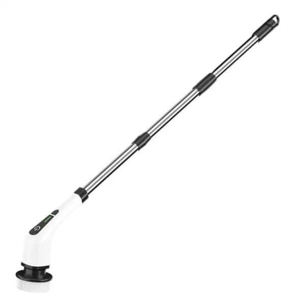 ITOPFOX 2 Speeds Cordless Rechargeable Spin Scrubber with Telescopic Cleaning Brush, Extension Arm, 8 Replaceable Heads