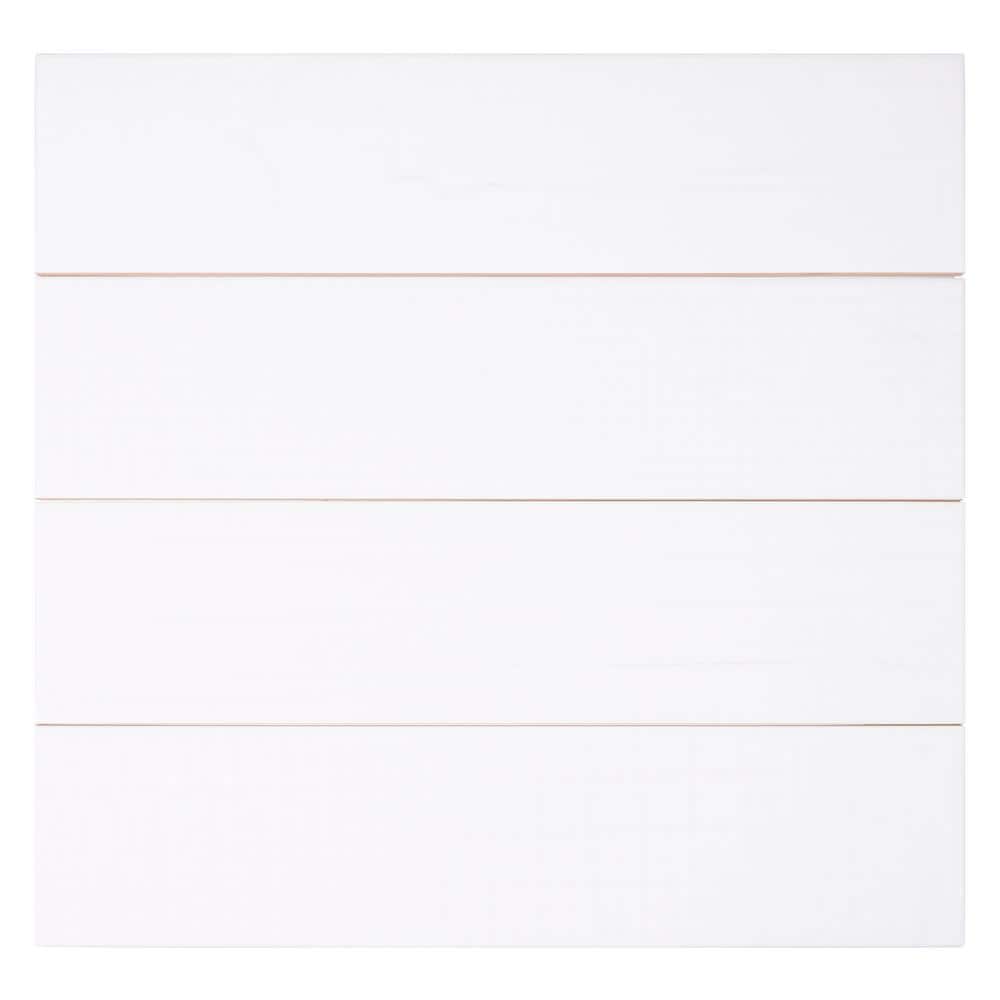 Perfecto Marvelli 4'' x 16'' White Ceramic Subway Tile