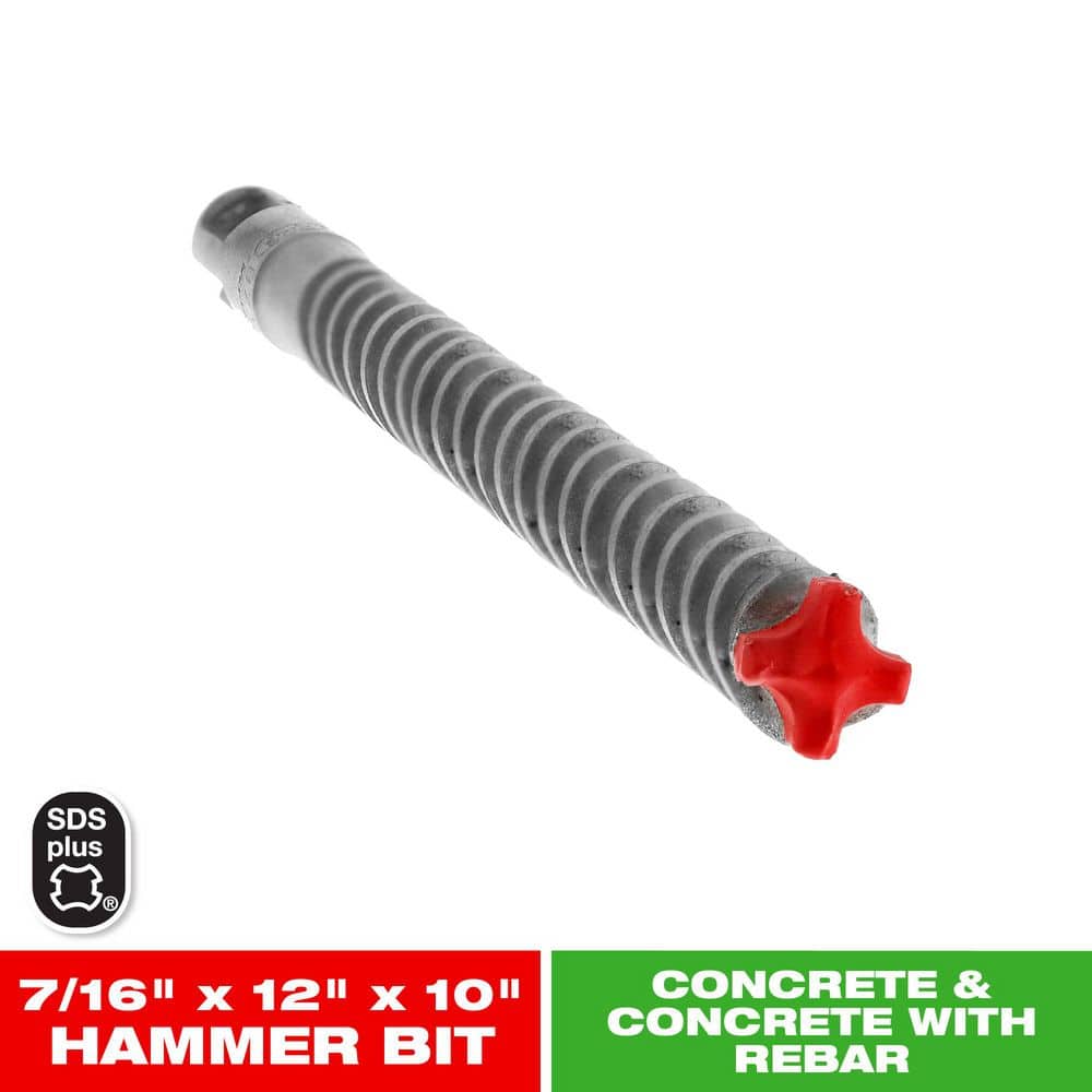 7/16 in. x 10 in. x 12 in. Rebar Demon SDS-Plus 4-Cutter Full Carbide Head Hammer Drill Bit price history on PriceWatchPro