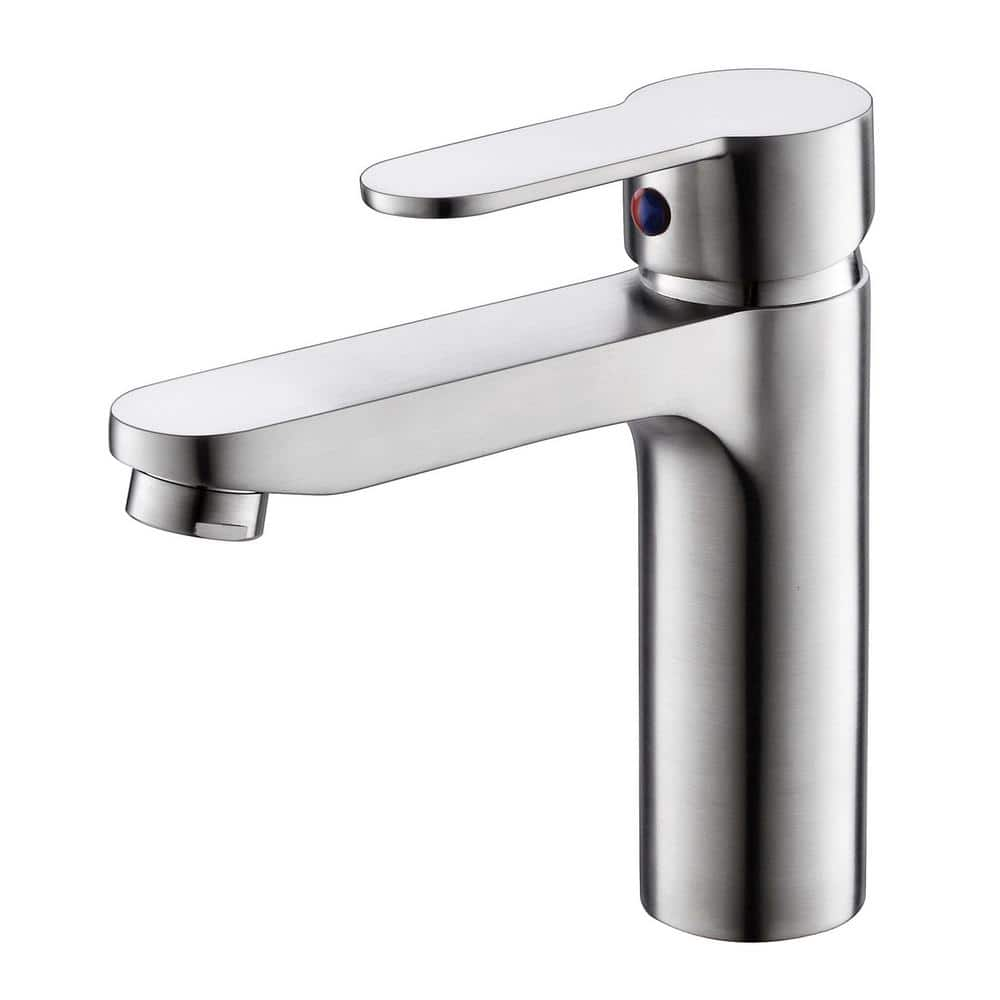 Maincraft Single Handle Single Hole Bathroom Faucet In Brushed Nickel   Brushed Nickel Maincraft Single Hole Bathroom Faucets Hhk4f4bn 64 1000 