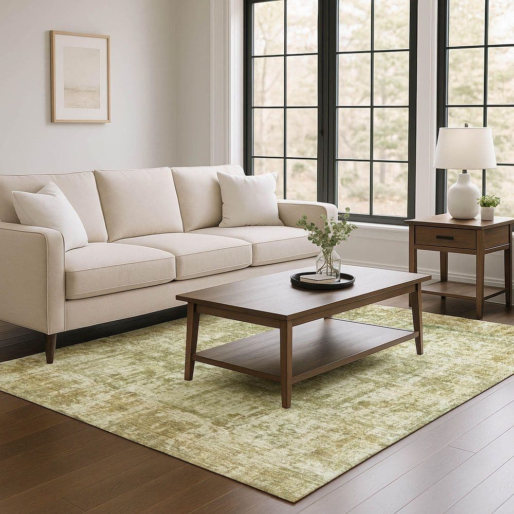 Mayfield Premium Machine Washable Abstract AMF1627 Taupe 3 ft. x 4 ft. Area Rug price history on PriceWatchPro