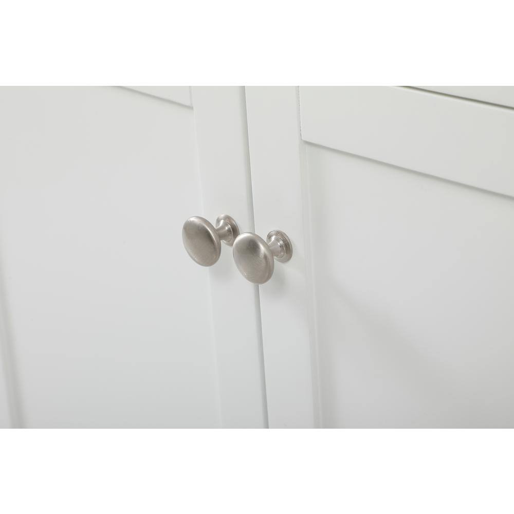 Franklin 72" White Double Bathroom Vanity with Carrara Marble Top