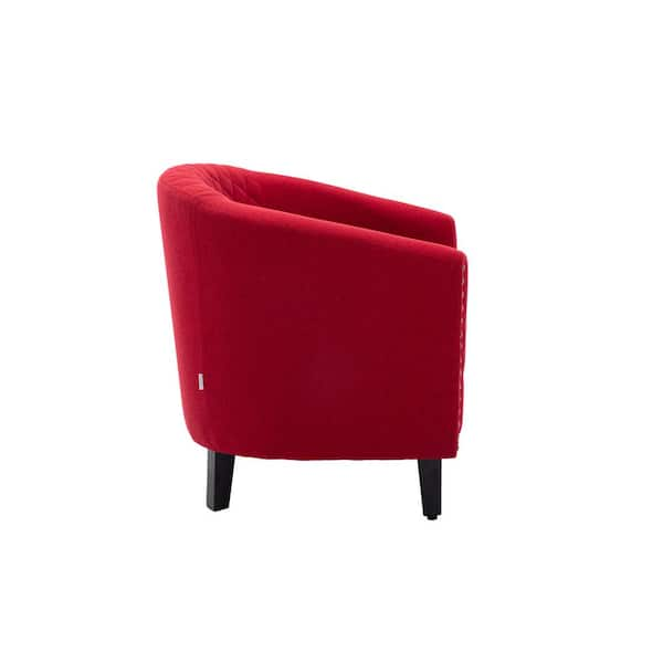 red cloth chair