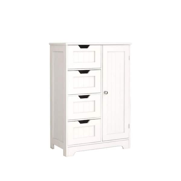 11.81 in. W x 22.50 in. D x 32.68 in. H Bathroom Storage Wall Cabinet in White