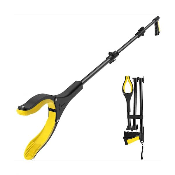 44 in. Extra Long Foldable Grabber Reacher Tool for Seniors with Magnetic Tips 360° Rotating Wide Claw