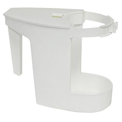 White Toilet Bowl Mop Caddy