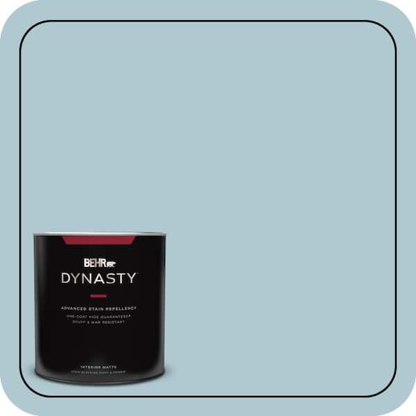BEHR DYNASTY 1 qt. #S470-2 Gentle Sea Matte Interior Stain-Blocking Paint & Primer