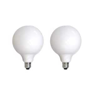 60-Watt Equivalent Dimmable Milky Filament G40 Medium E26 LED Light Bulb, 3000K (2-Pack)
