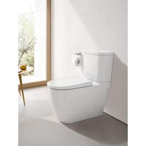 Essence 2-piece 1.28/1.0 GPF Dual Flush Elongated Toilet in Alpine White, Seat Included