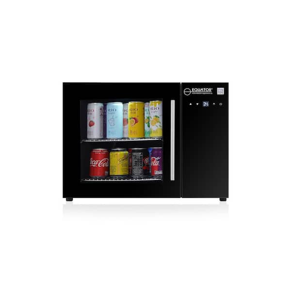 Equator 25 in. Countertop Single Temperature Zone Beverage Refrigerator 40-Cans Touch Control 110V in Black