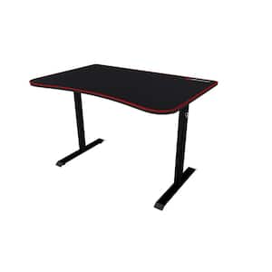 Arena Fratello 45 in. Black Curved Office/Gaming Computer Desk, Monitor Mount, Wire Management, Full Surface Desk Mat