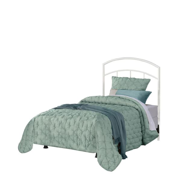 Hillsdale Furniture Julien White Textured Twin Headboard with Bed Frame
