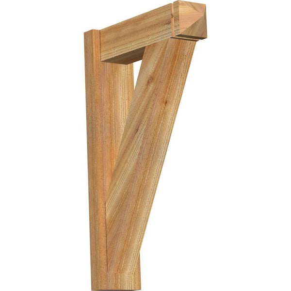 Ekena Millwork 6 in. x 32 in. x 20 in. Western Red Cedar Traditional Arts and Crafts Rough Sawn Outlooker
