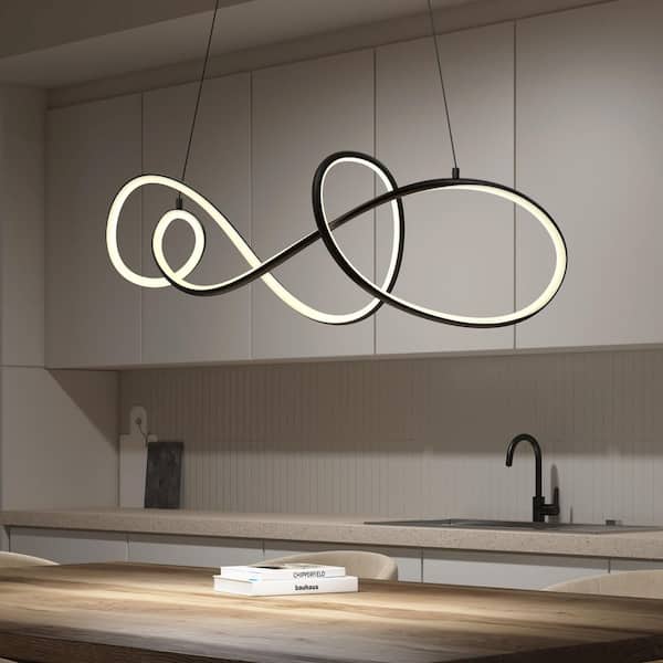 Artika Siena 25-Watt 1-Light Matte Black Integrated LED 5CCT Pendant Light