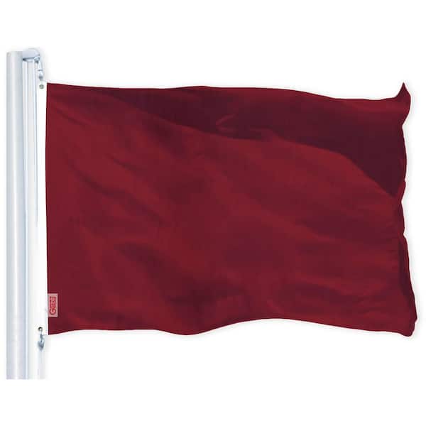 G128 2.5 ft. x 4 ft. Polyester Burgundy Printed Flag 150D BG 1PK