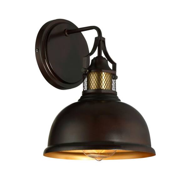 Filament Design 1-Light Oiled Rubbed Bronze with Brass Accents Sconce