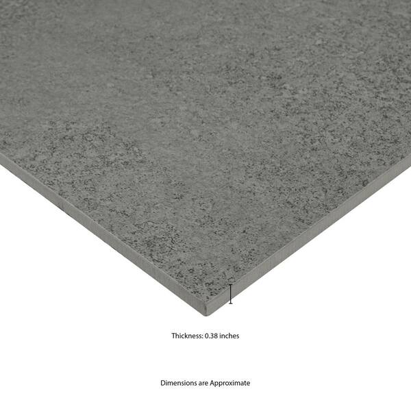MSI Yardan Graphite Matte Porcelain Stone Look Rectangle Tile 24