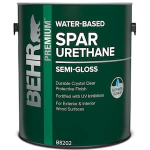 1 gal. Semi-Gloss Clear Water-Based Interior/Exterior Spar Urethane Wood Sealer