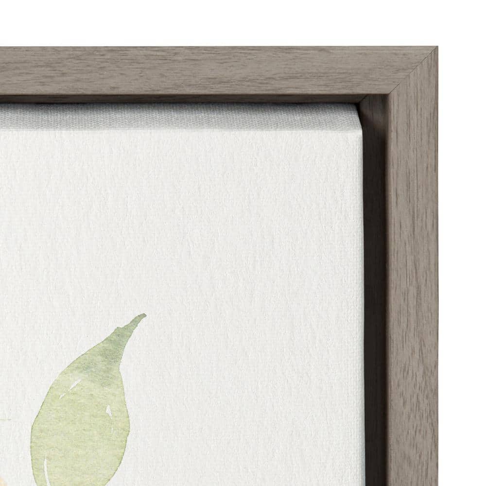 Sylvie Orange Citrus Framed Canvas Wall Art, 18x24 Gray