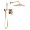 Delta Faucet Modern Raincan Duschsystem – 2-stufig Mit Regenduschkopf & Handbrause, Champagner Bronze, Druckausgleichsventil