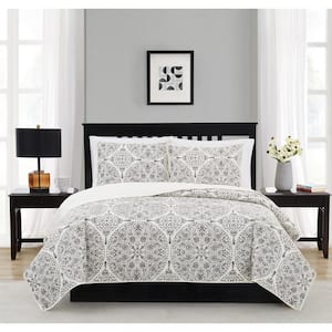 Gramercy 2-Piece Grey Polyester Twin/Twin XL Quilt Set