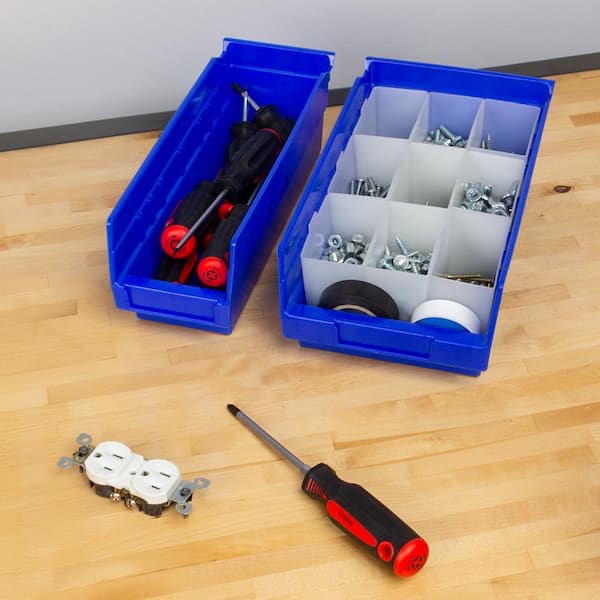 Akro-Mils 30120 Plastic Shelf Storage Bins/ Totes, 12 in. x 4 in