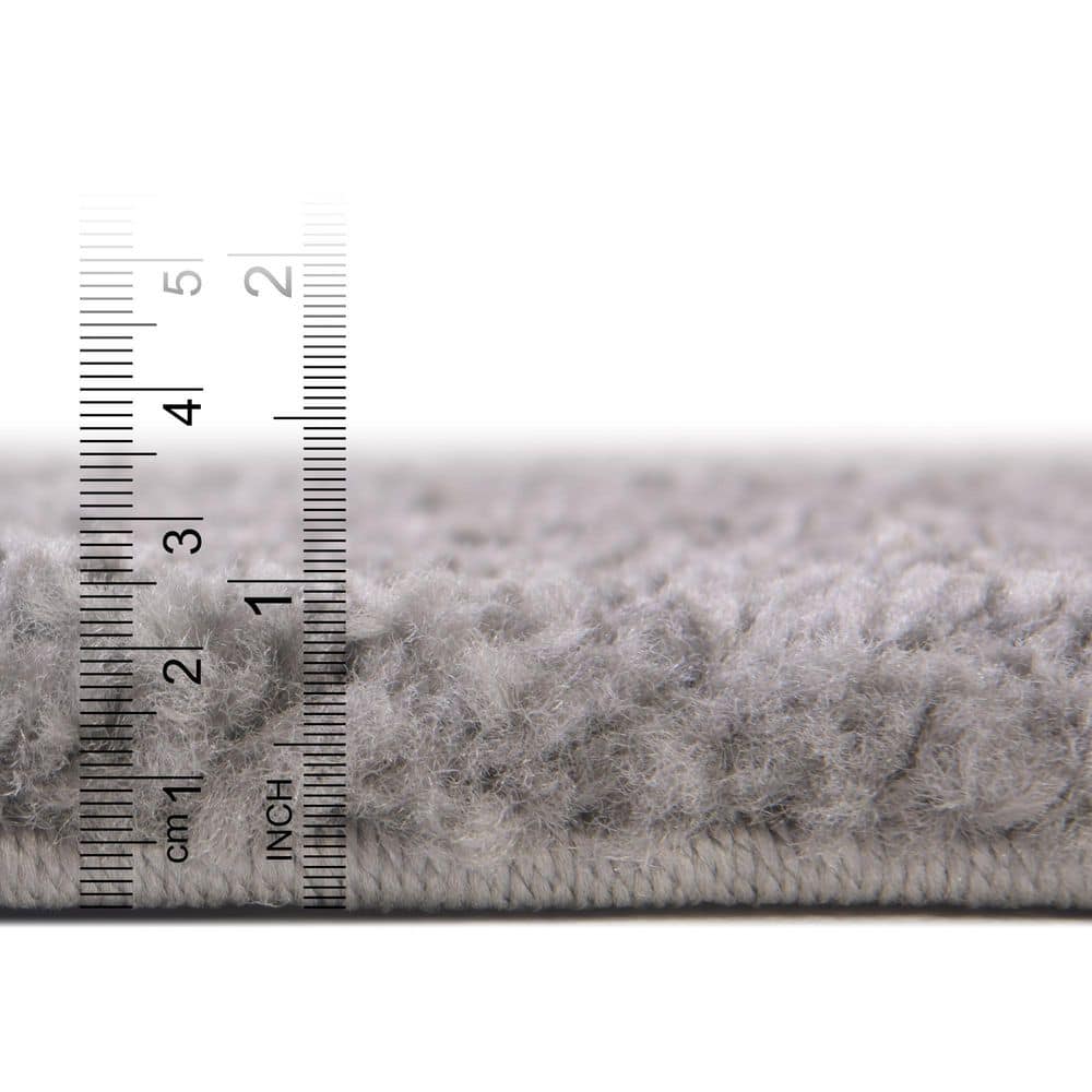 Gray High Pile Shag 8' x 10' Area Rug