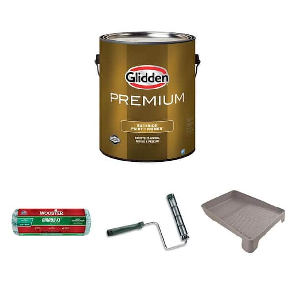 9 in. Sherlock Roller Frame, 9 in. x 3/4 in. Pro Cirrus X Roller Cover, 11 in. Tray and 1 gal. White Paint Combo