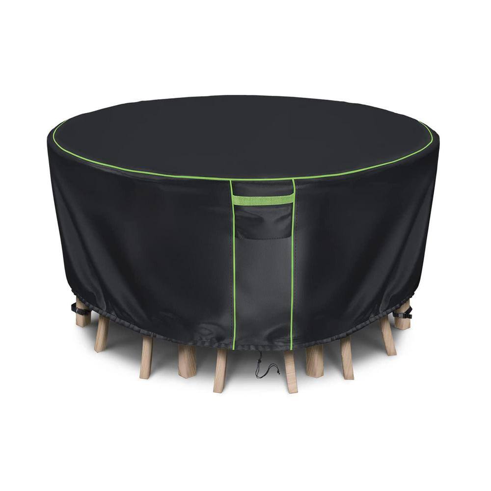 Round Patio Furniture Cover, 100% Waterproof Outdoor Table and Chair Cover,