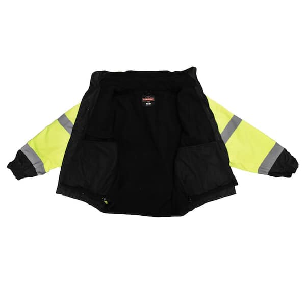 Safety green work outlet jackets