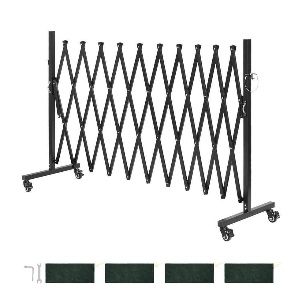 Expandable Barricade, 132.87 in. W x 40.16 in. H Black Iron Free Standing Security 1-Pack, Portable Folding price history on PriceWatchPro