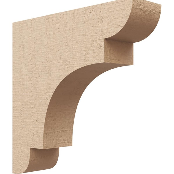 Ekena Millwork 4 in. x 16 in. x 16 in. Thin New Brighton Rough Cedar Woodgrain TimberThane Corbel, Primed Tan