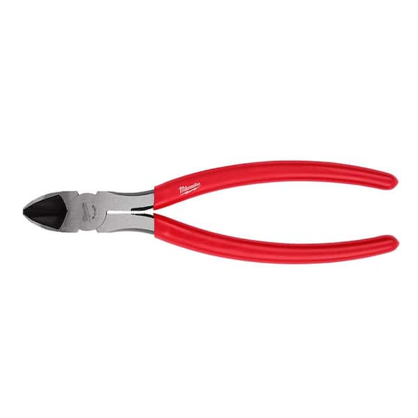 8 in. Diagonal Cutting Pliers with Fish Tape Puller and Dipped Grip