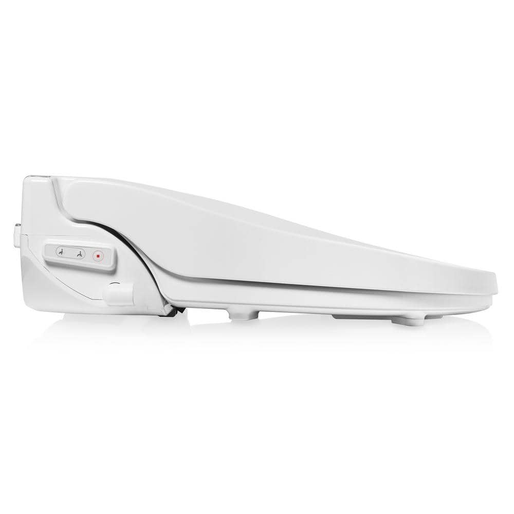 White Round Bidet Seat with Warm Air Dryer and Remote Control