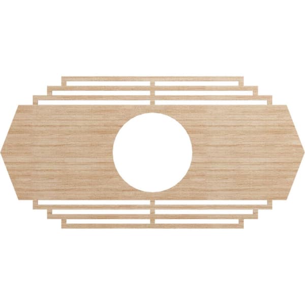 Ekena Millwork 0.375 in. x 40 in. x 20 in. Wood (Alder) Medallion Moulding