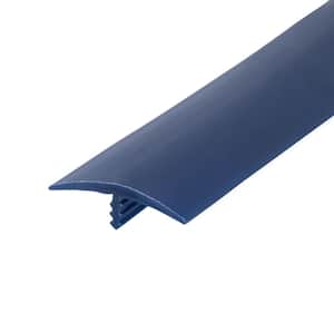 1-1/4 in. Navy Blue Flexible Polyethylene Center Barb Hobbyist Pack Bumper Tee Moulding Edging 25 foot long Coil