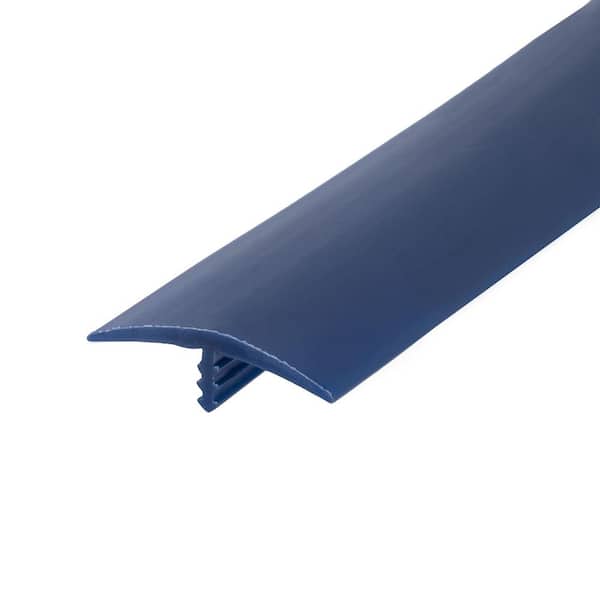 Outwater 1-1/4 in. Navy Blue Flexible Polyethylene Center Barb Hobbyist Pack Bumper Tee Moulding Edging 25 foot long Coil