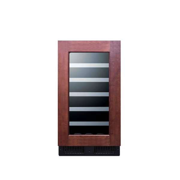 Summit Appliance Single Zone 18 in. Built-In 29-Bottle Wine Cellar Cooling Unit in Panel Ready Glass
