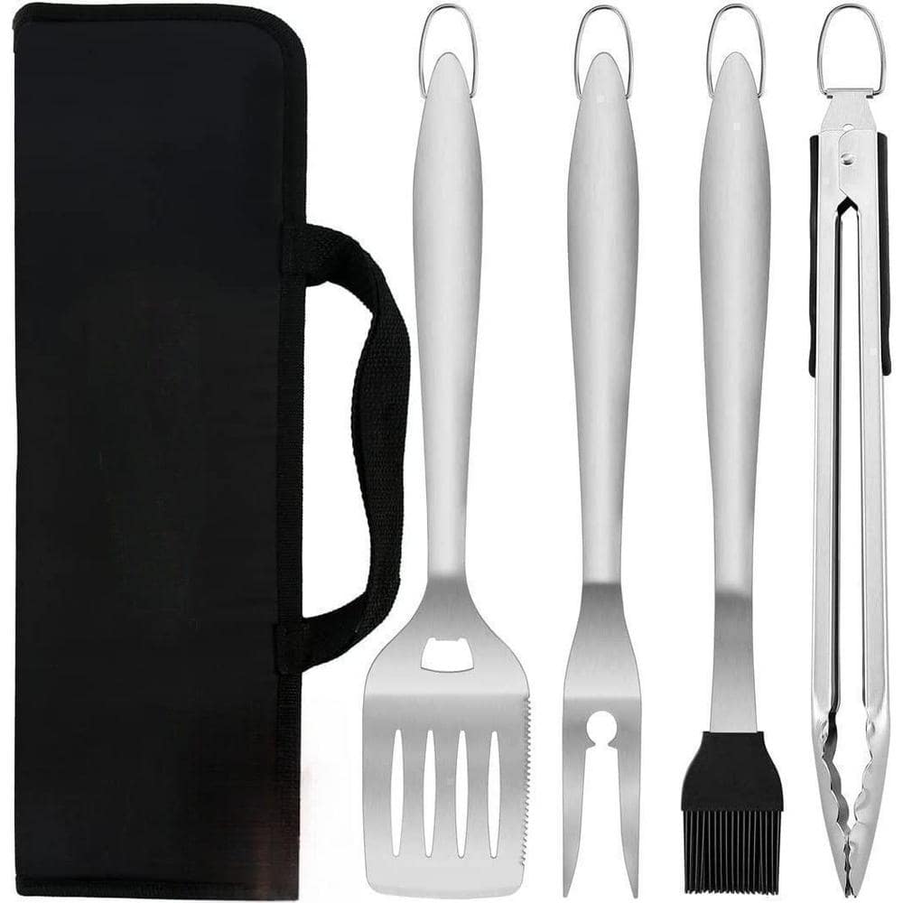 Grill Accessories For Bbq - Stainless Steel Grilling Utensils - Grill  Spatula Fork & Tongs Set - Indoor & Outdoor - Kitchen & Camping Griddle  Tool - Easy To Clean - - Temu