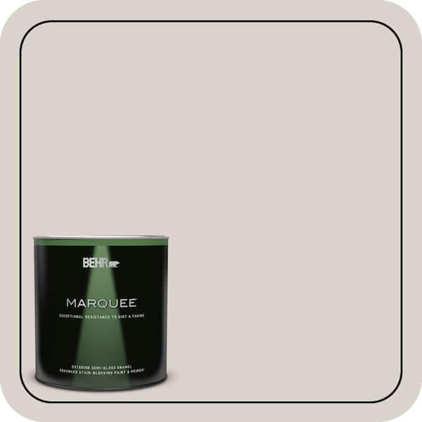 BEHR MARQUEE 1 qt. #N200-1 Moth Gray Semi-Gloss Enamel Exterior Paint & Primer