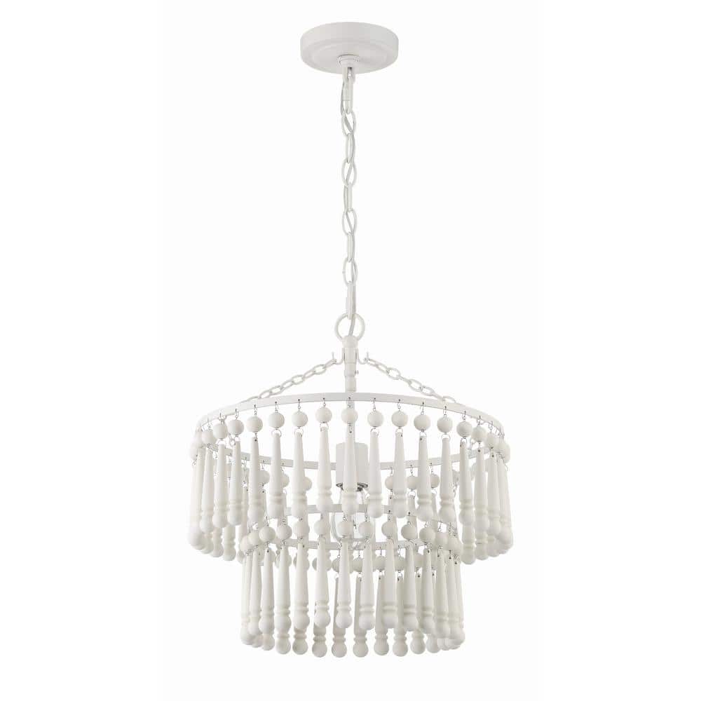 Matte White Beaded 1-Light Indoor Pendant