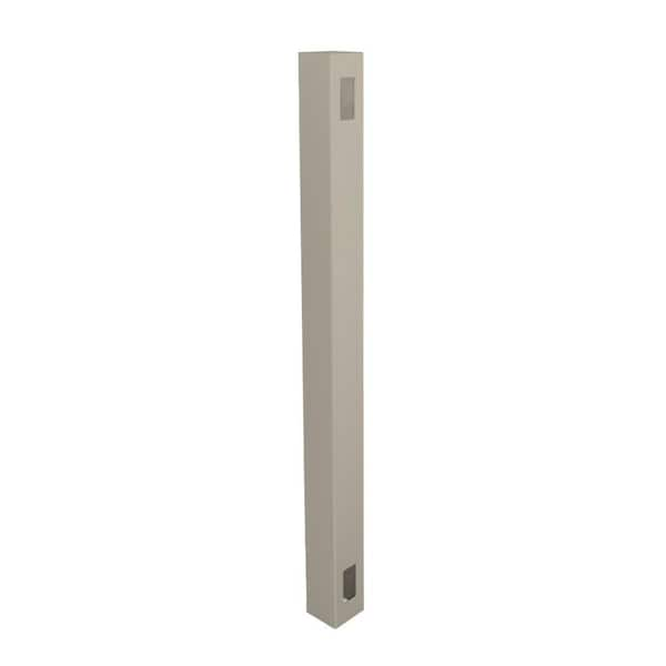 Weatherables 4 in. x 4 in. x 6 ft. Khaki Vinyl Fence End Post