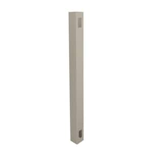 5 in. x 5 in. x 11.6 ft. Khaki Vinyl Fence End Post