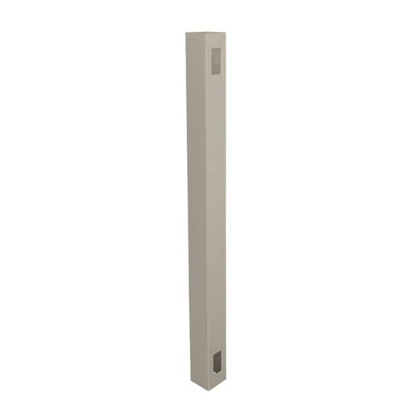 Weatherables 5 in. x 5 in. x 11.6 ft. Khaki Vinyl Fence End Post