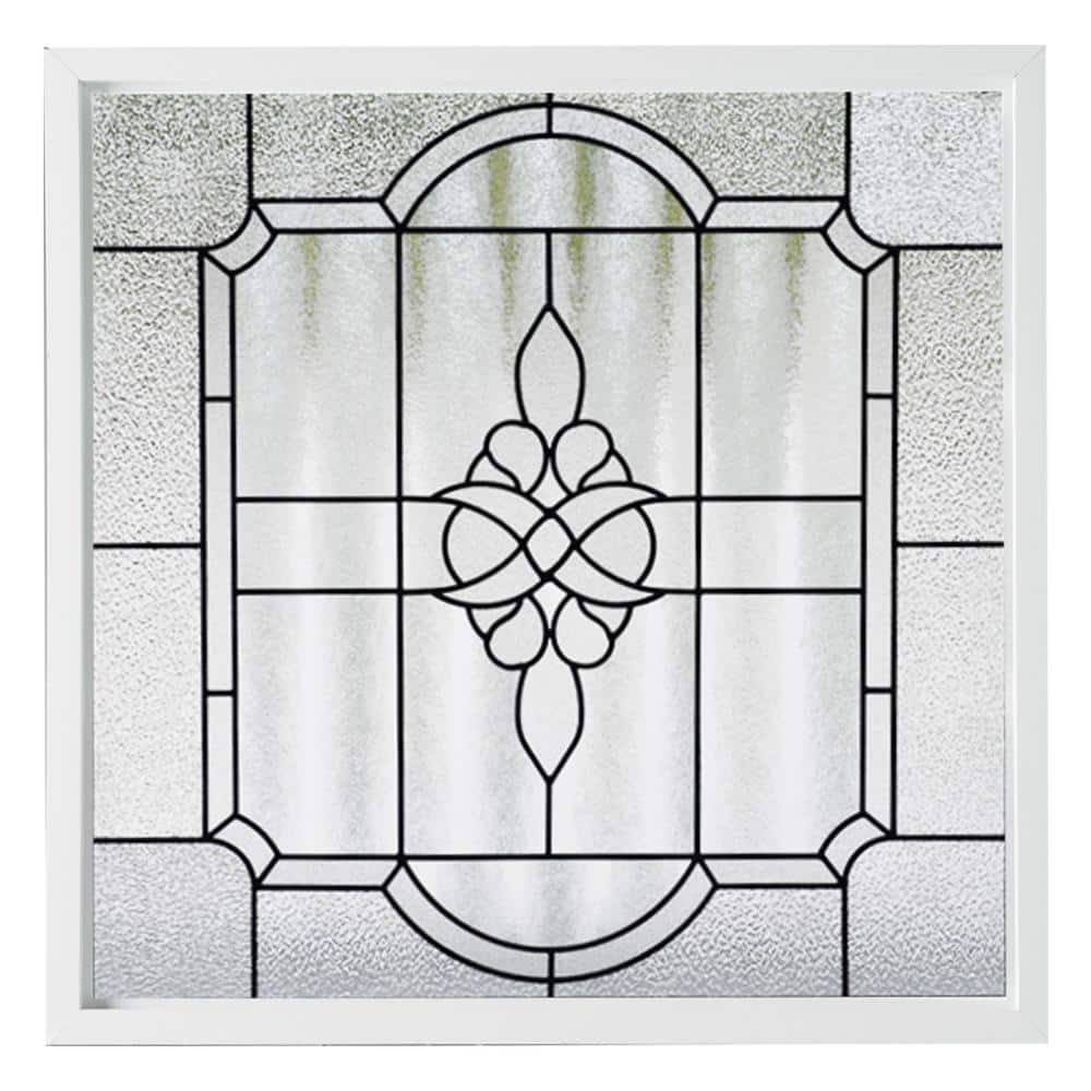 Hy-Lite 35.5 in. x 35.5 in. Victorian Private Elegance Decorative Glass ...