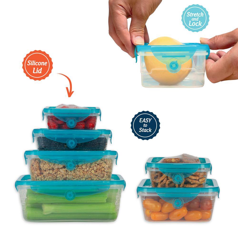 Stretch & Fresh Clear Plastic Food Storage Container Set