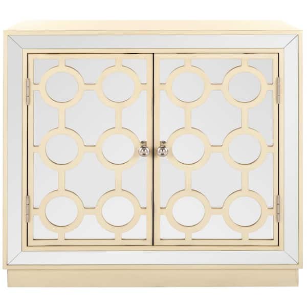 SAFAVIEH Kaia 2-Door Antique Beige/Nickel Chest