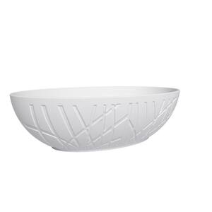 UPIKER Lively 66.9 in. x 41.3 in. Soaking White Bathtub with ...