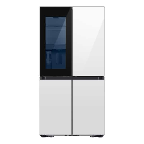 Samsung Bespoke 29 cu. ft. 4-Door Flex French Door Smart Refrigerator with Beverage Zone, White Glass