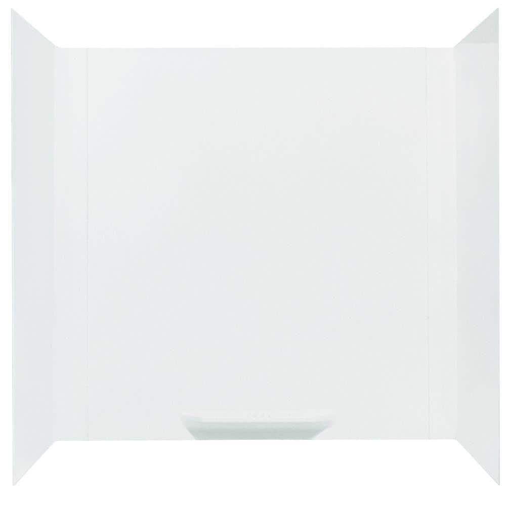 Mustee 760t 30wht El Mustee Durawall 30 in. x 60 in. x 58 in. 3-piece Easy Up Adhesive ...